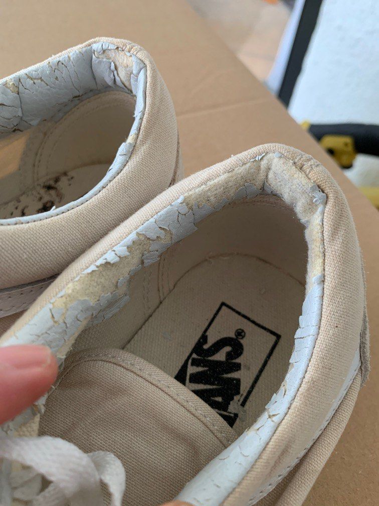 White outlet dirty vans
