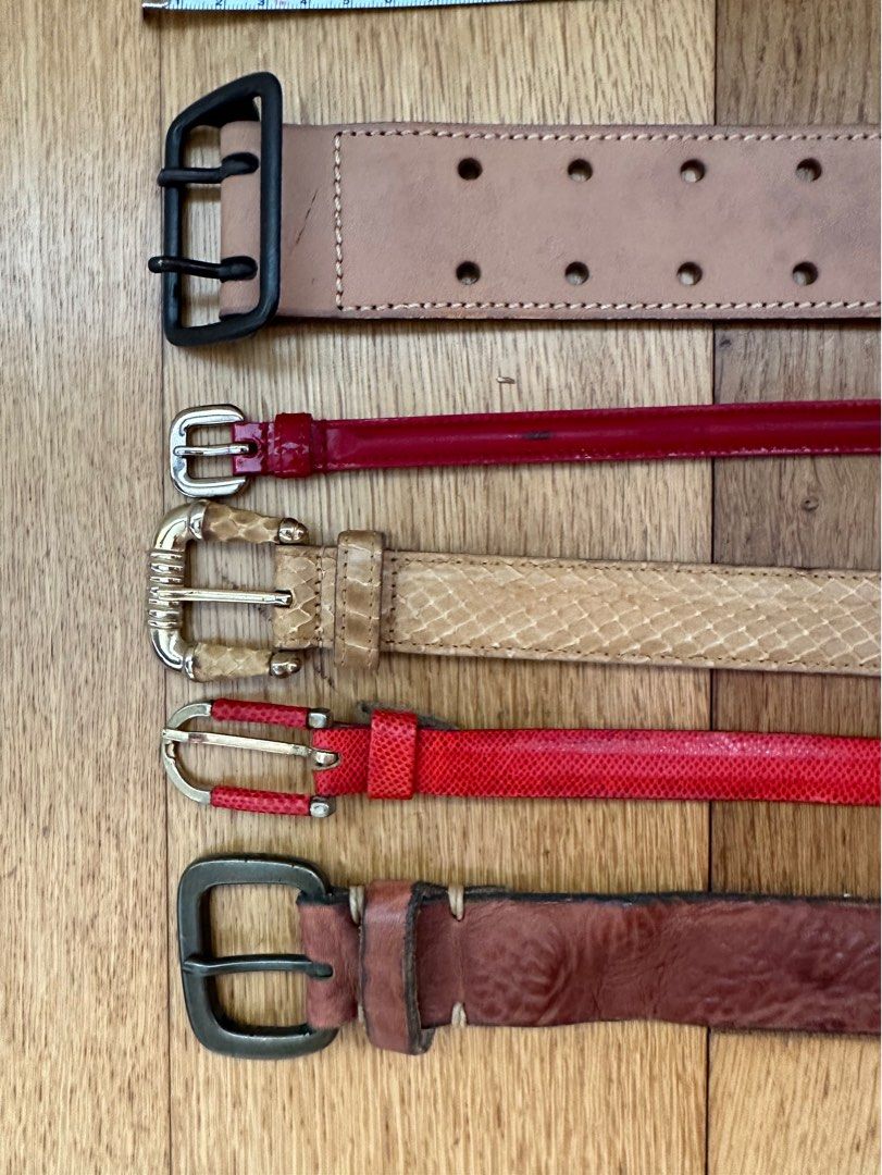 Vintage designer belts Alaia Prada snakeskin Luxury