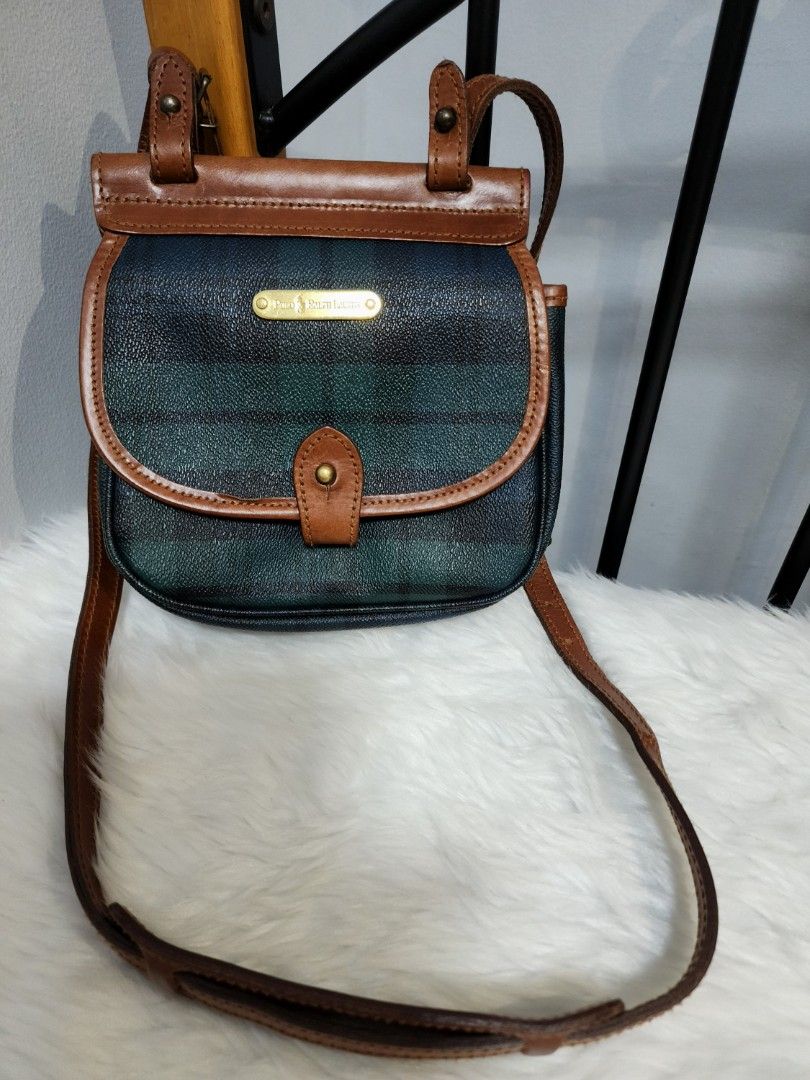 RALPH LAUREN Ralph Lauren all leather Mini Boston handbag name tag