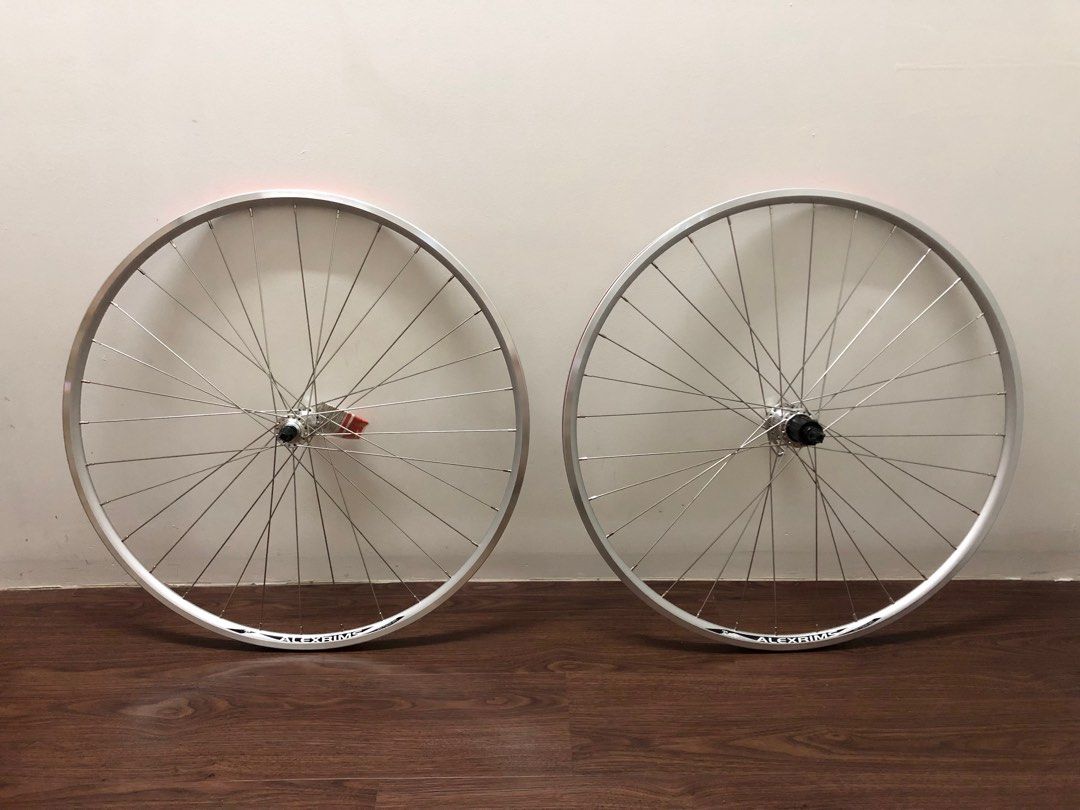 Vintage Retro Shimano X Alexrims 700c Wheelset Wheel Set Rims