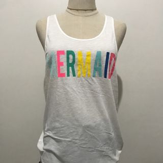 White MERMAID Loose Racerback Beach Top
