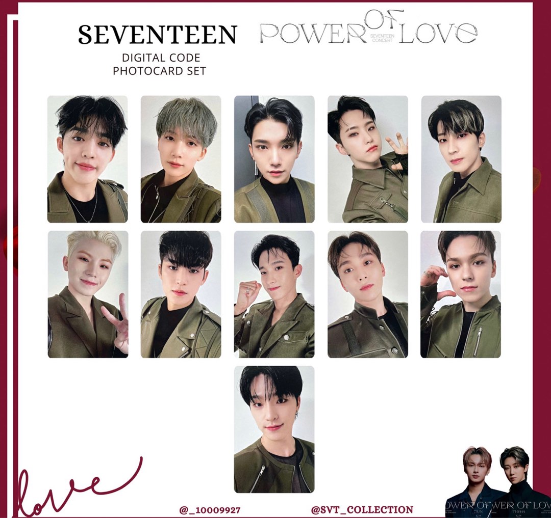 wts / lfb seventeen svt power of love digital code photocard pc