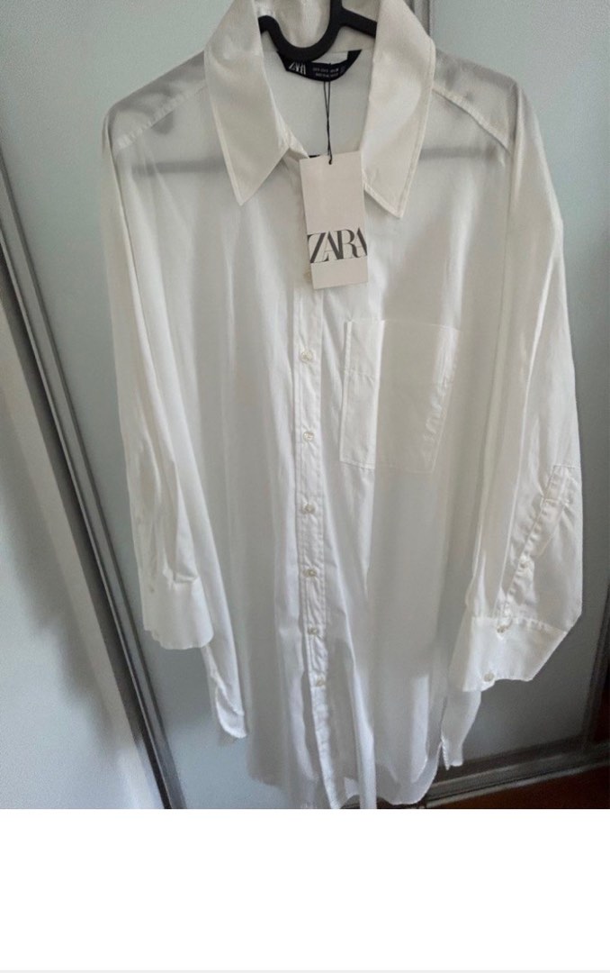 Zara white shirt dress, Women's Fashion, Dresses & Sets, Dresses on