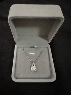 1ct S925 Round Cut Moissanite Necklace - Adjustable Chain (16”-18”)