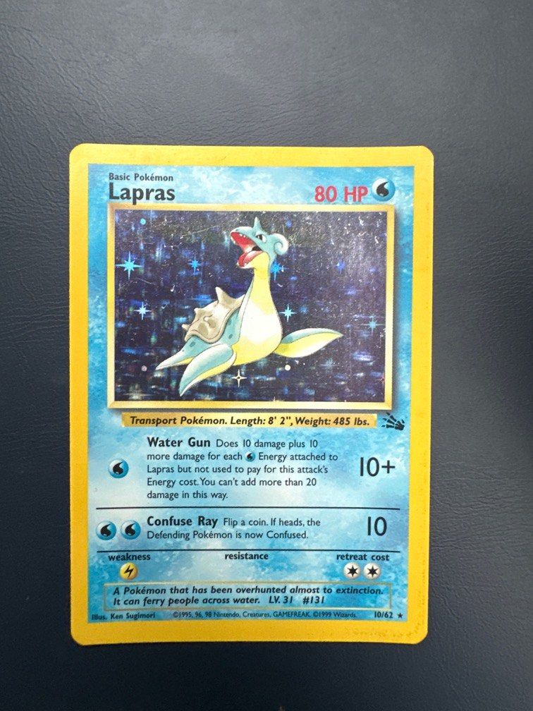 1st Edition Lapras 1999 Holo Rare Pokemon Card, Hobbies & Toys, Toys & Games on Carousell 1st Edition Lapras 1999 Holo Rare Pokemon Card, Hobbies & Toys, Toys & Games on Carousell