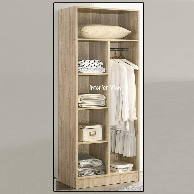 2 Door Wardrobe with Shelves, Furniture & Home Living