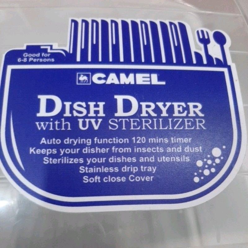 2 in1 Dish Sterilizer Camel Dish sterilizer w/ U.V. light (Category: Other Kitchen Appliances) located in Bulacan. Submitted by BeccaHB (Listing ID 1213407562, Image 3). Description: ✅Heater Dish Dryer. ✅Auto Drying Function with 120-Minute Timer. ✅Dust and Insect Free. ✅Low Power Consumption. ✅Soft Closing Cover. ✅Stainless Drip Tray. ✅With U.V.light Sterilizer.