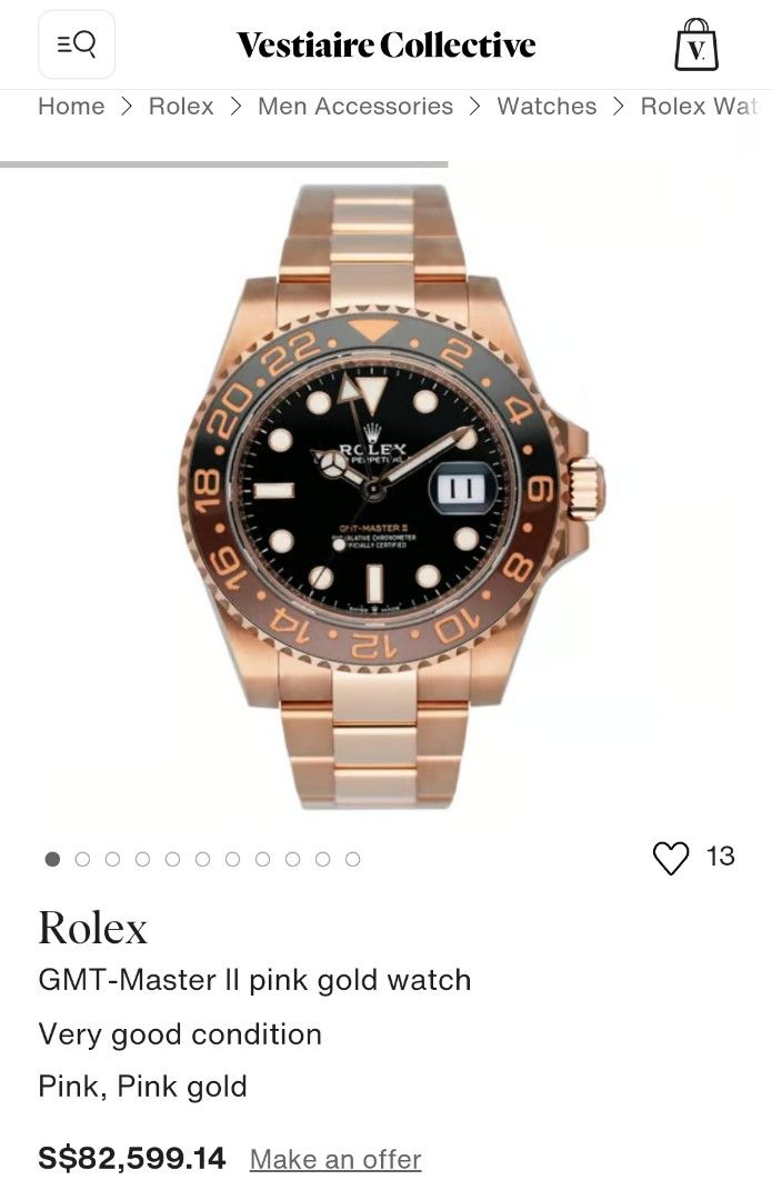 Gmt pink gold discount