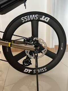 451 DT Swiss DT240 EXP 36T Carbon Fiber Trispoke Matt Marble Finish Wheels CF w Panaracer tires