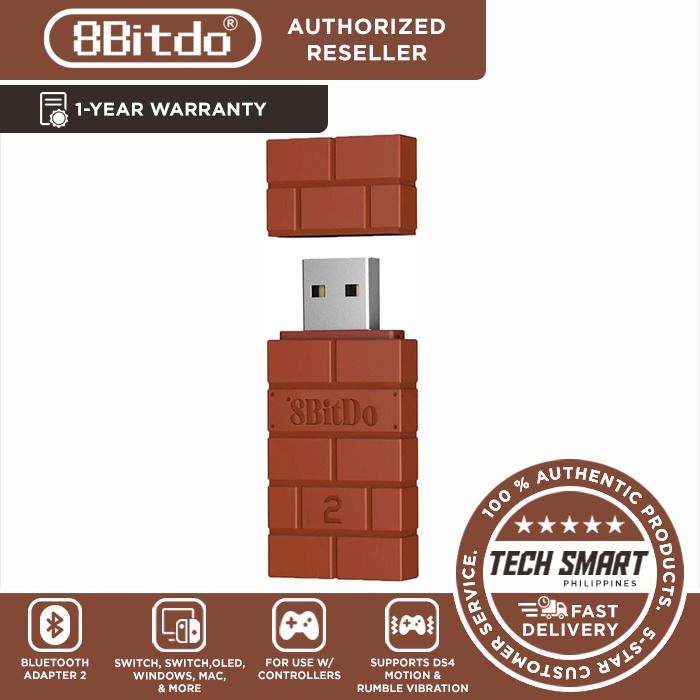  8Bitdo Wireless USB Adapter for Switch, Windows, Mac &  Raspberry Pi - Compatible with Xbox, PS5 Controllers : Video Games