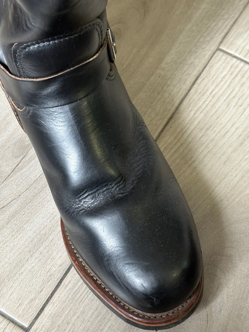 90s red wing pt91 2268 engineer boots 茶芯皮絕版, 男裝, 鞋, 靴 
