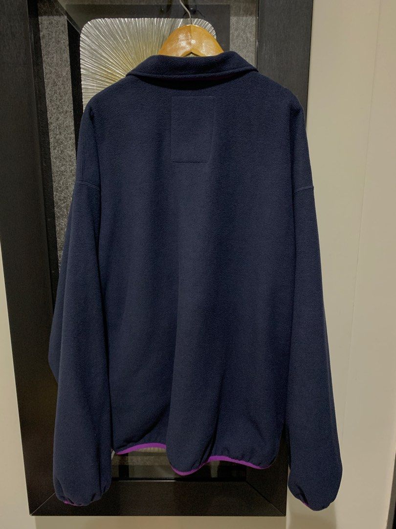 正品beams ssz 22aw fleece polo 上衣深藍, 他的時尚, 上身及套裝, T恤