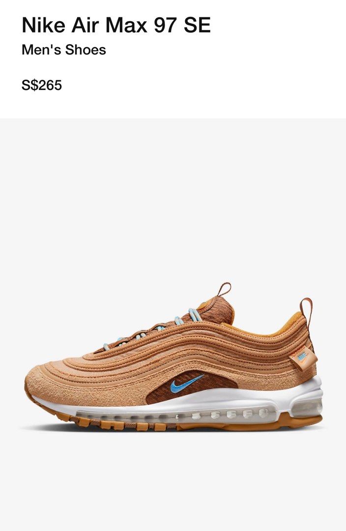 BNIB NIKE AIR MAX 97 SE US 8.5 Men s Fashion Footwear Sneakers
