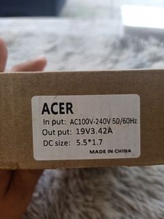 Acer 19V 3.42a Charger