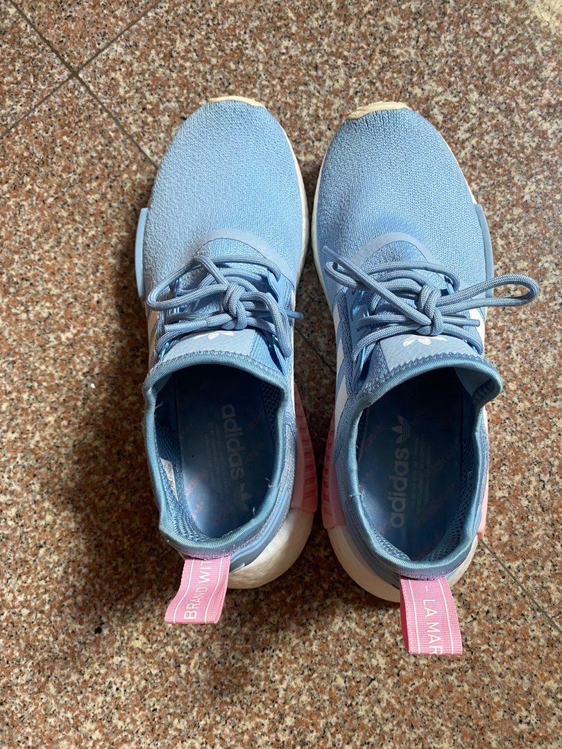 Adidas nmd pink blue sales