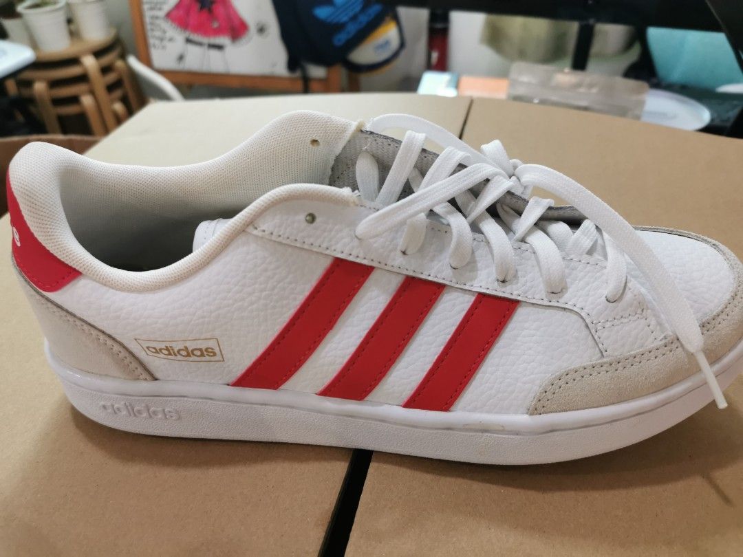 Adidas Original white Red Men s Fashion Footwear Sneakers on