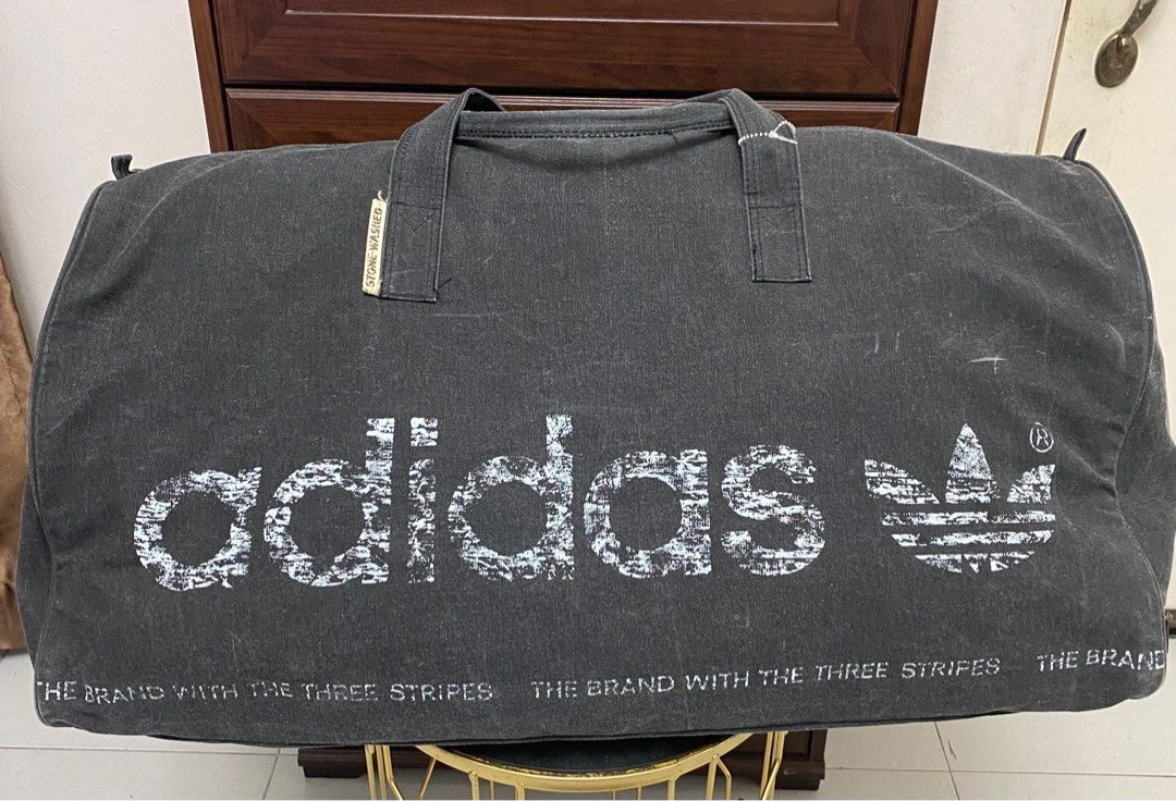 VINTAGE ADIDAS STONE WASH DUFFLE BAG, Everything Else, Others on Carousell