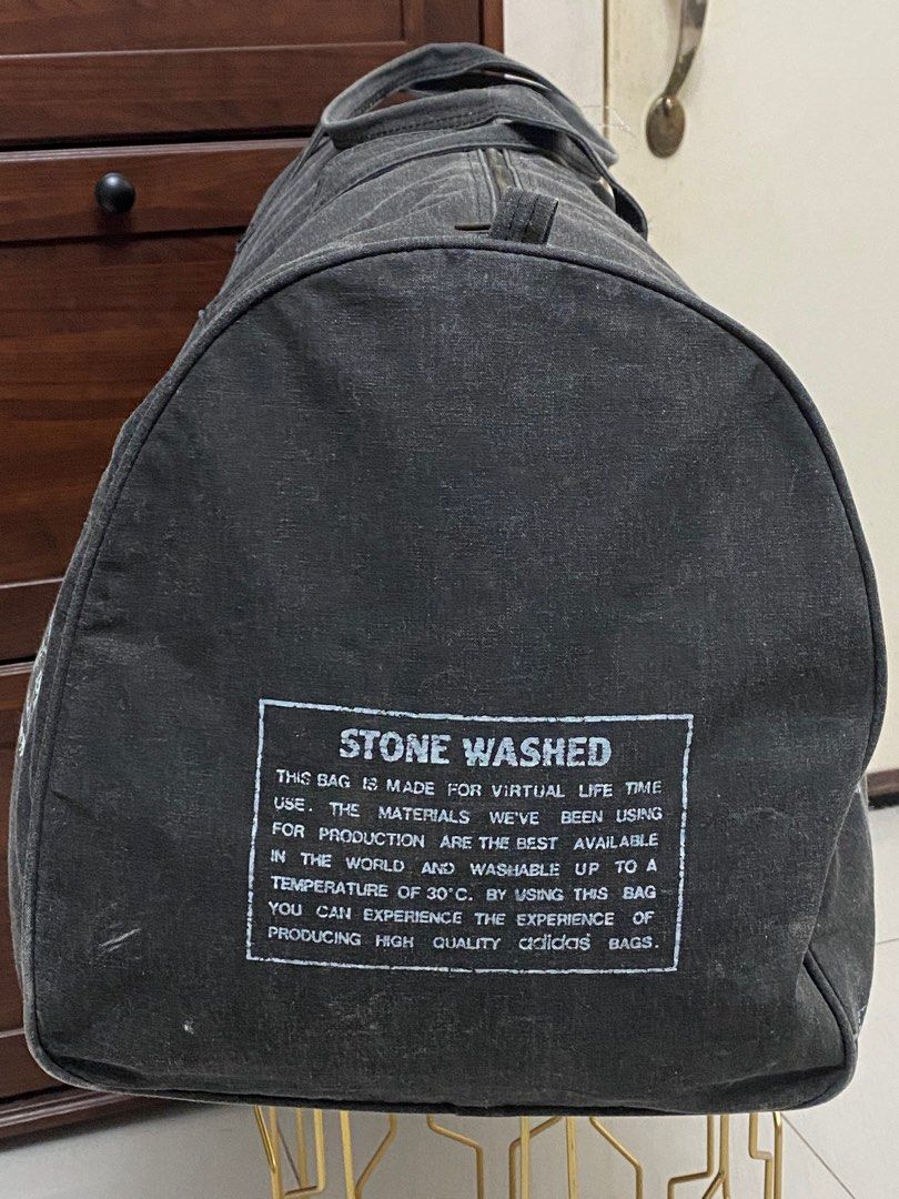 VINTAGE ADIDAS STONE WASH DUFFLE BAG, Everything Else, Others on Carousell