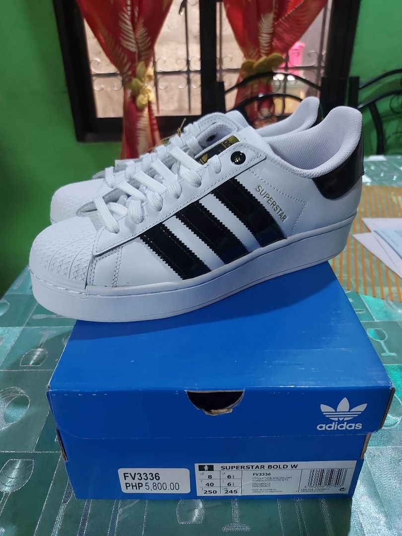 Adidas superstar bold shop blue size 6