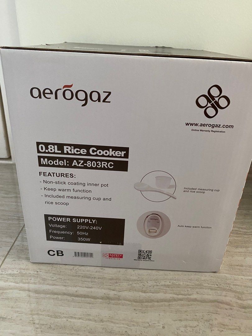 aerogaz 0.8l rice cooker, TV & Home Appliances, Kitchen Appliances ...
