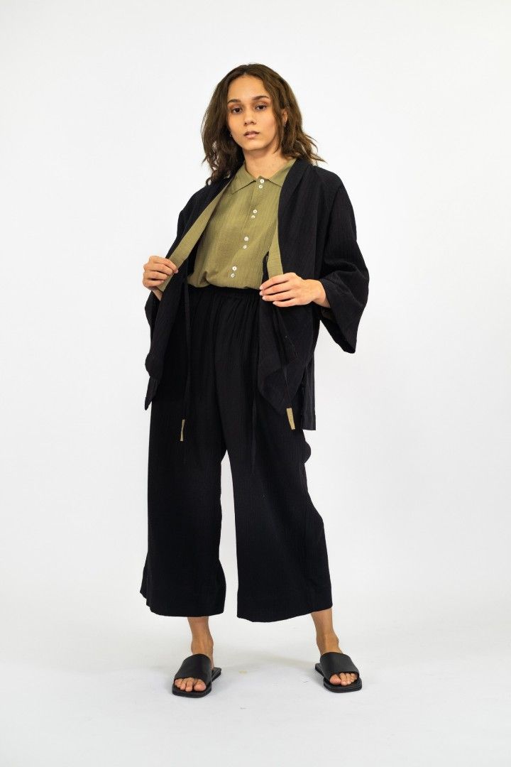 Ana Abu Unisex Kimono (Black), Women's Fashion, Coats, Jackets and ...