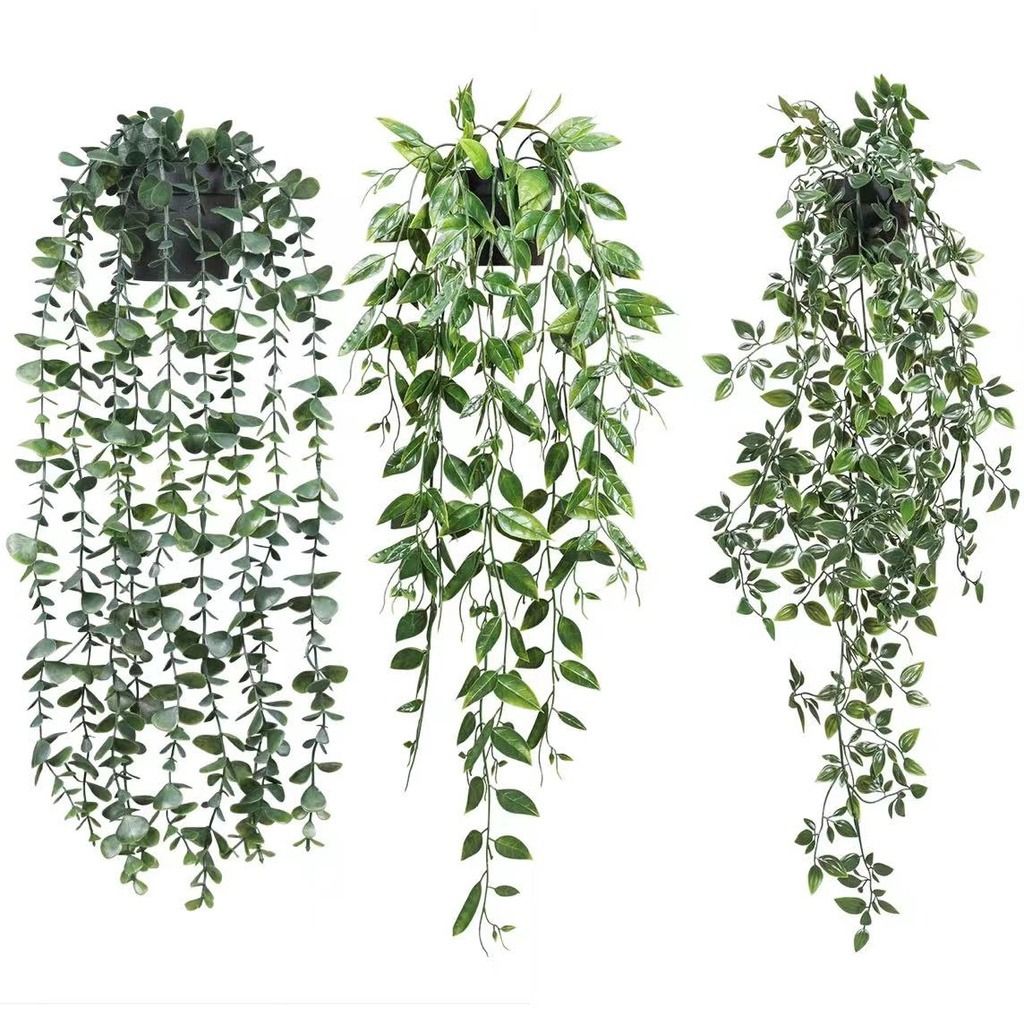 Artificial Fan Hanging Potted Plant