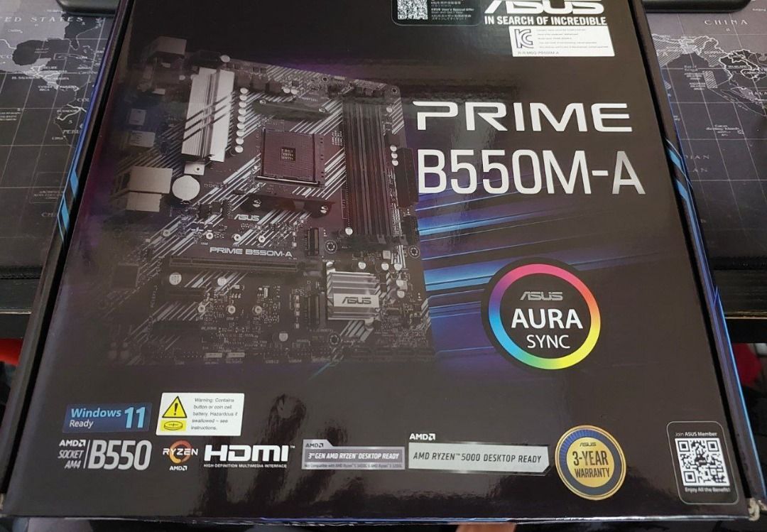 ASUS PRIME B550MA (Ryzen AM4) micro ATX motherboard with Aura Sync RGB