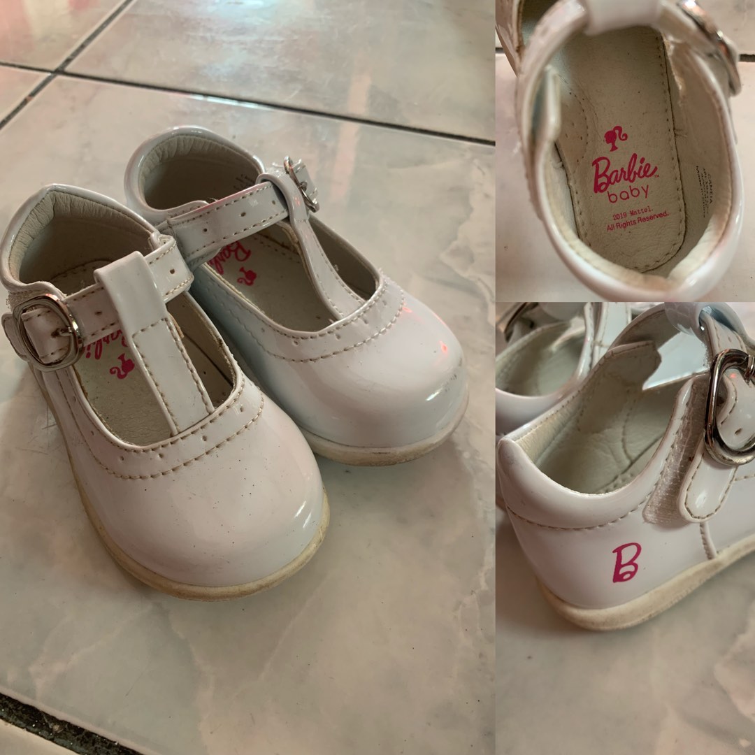 Barbie white shoes, Babies & Kids, Babies & Kids Fashion on Carousell