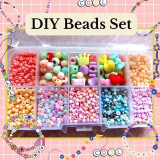 BEADS SETS FOR DIY JEWELRY MAKING WITH CASE & FREEBIES