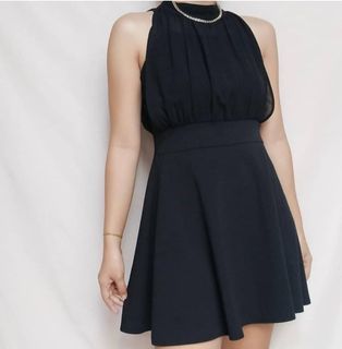 Black formal mini dress