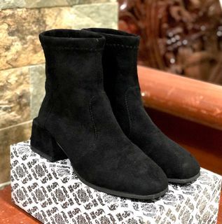Black Suede Sock Boots