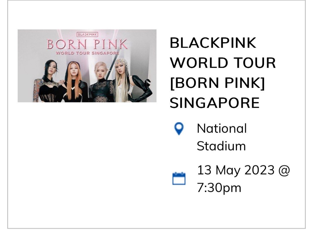 Blackpink Concert Tickets for Sale, Tickets & Vouchers, Event Tickets