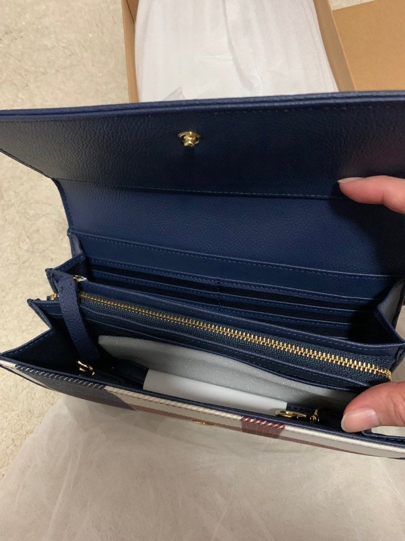 Blue label CrestBridge wallet, Luxury, Bags & Wallets on Carousell