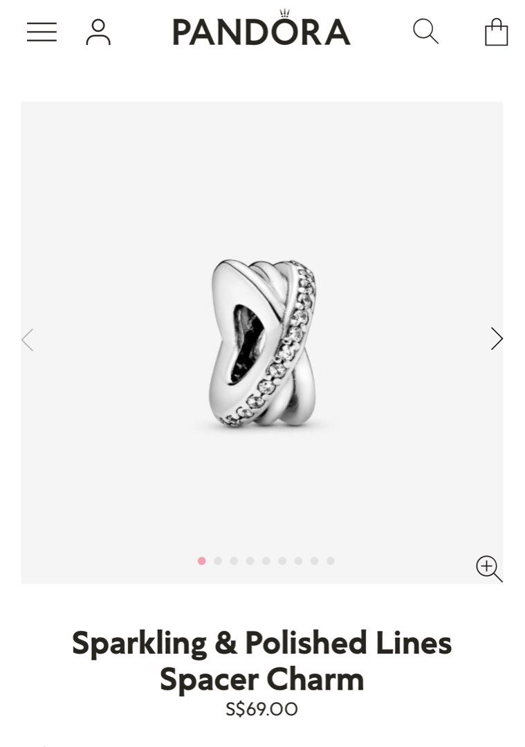 Sparkling & polished lines spacer charm new arrivals