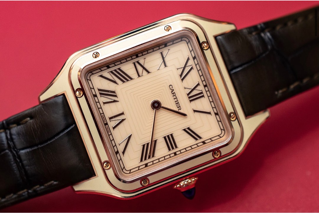 BNIB Cartier Santos Dumont lacquered rose gold LIMITED EDITION