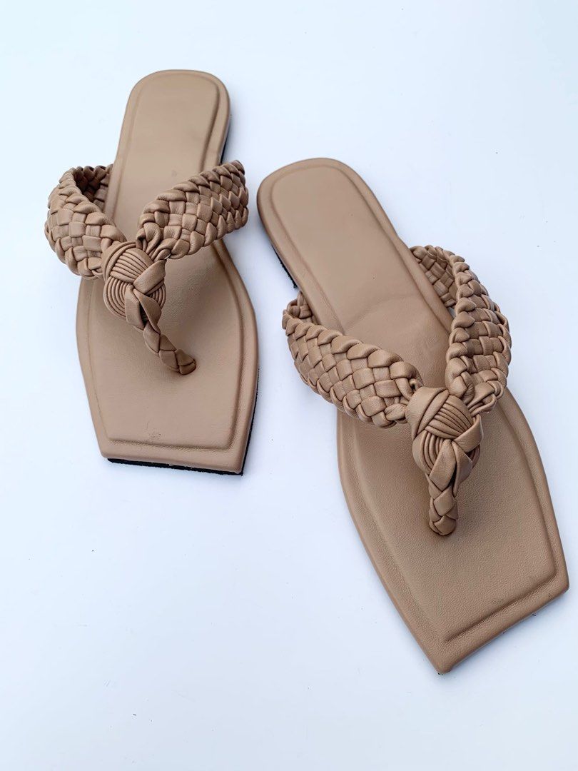 Braided Thong sandals, Women's Fashion, Footwear, Flats & Sandals on  Carousell
