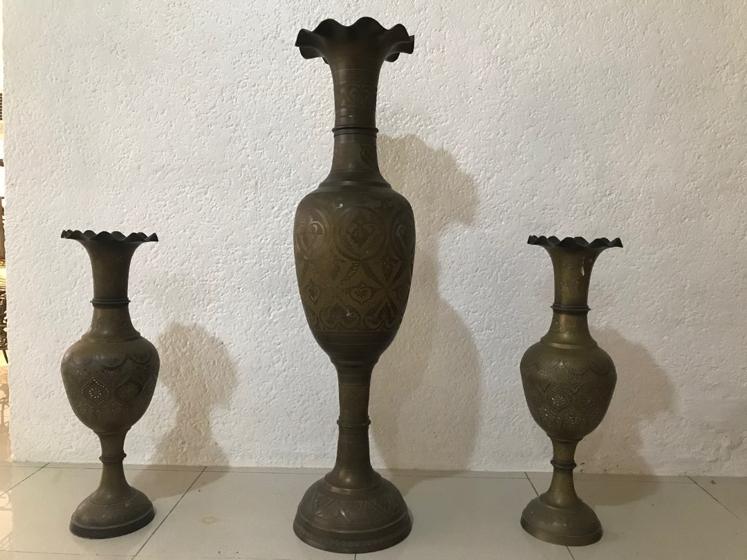 Brass Tall Vases Classic Hobbies Toys Memorabilia   Brass Tall Vases  Classic  1675595179 Ad7b4f97 