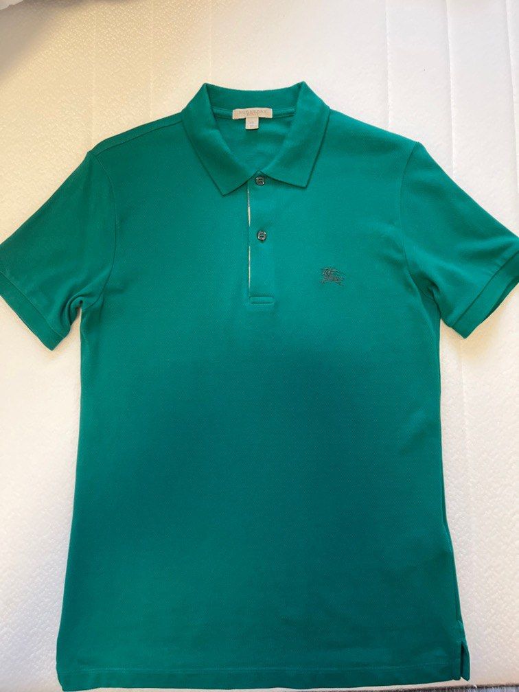 Green burberry polo hot sale