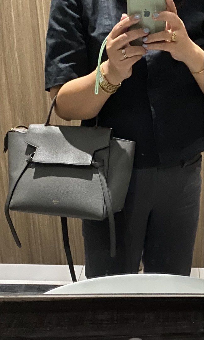 Celine Grey Micro Mini Belt Bag, Luxury, Bags & Wallets On Carousell