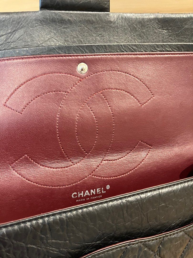 Chanel 2.55 Reissue in black distressed calf leather, Women's