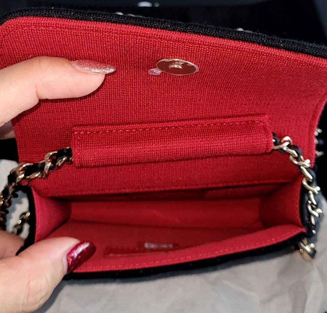 Chanel clutch with chain, Luxury, Bags & Wallets on Carousell