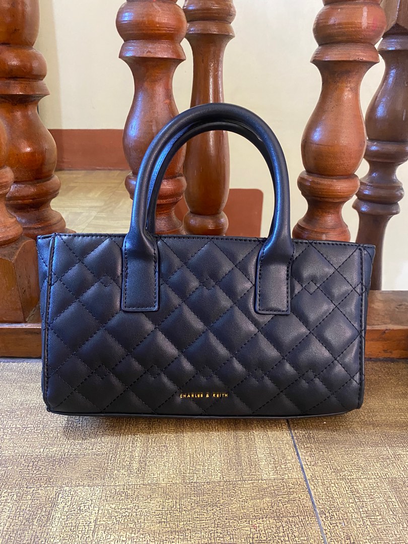 Charles and Keith Quilted Crossbody Bag, Women's Fashion, Bags