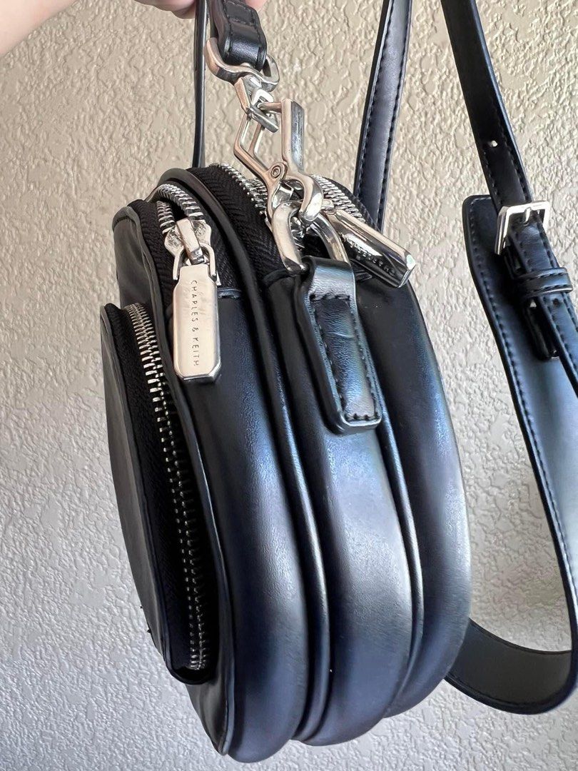Charles and Keith round sling bag, Women's Fashion, Bags & Wallets