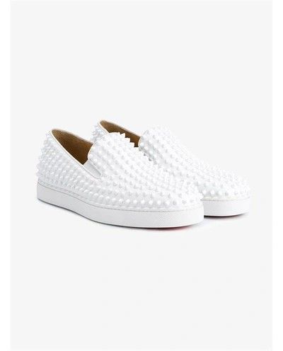 Christian louboutin roller boat best sale white
