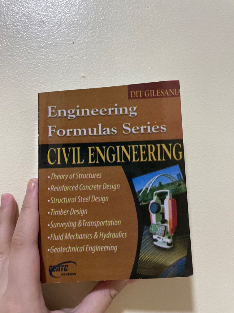 Civil Engineering Formulas Series by DIT Gillesania, Hobbies & Toys ...