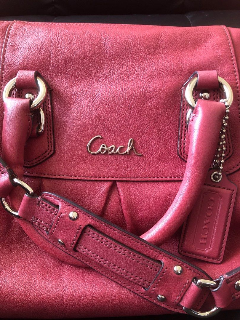 Coach Ashley Leather Satchel (Category: Luxury Bags & Wallets) located in Cebu City. Submitted by huff.puff (Listing ID 1213444250, Image 3). Description: 💯 Authentic bought in the US or your money back!! Leather in pristine condition ✨✨✨ With minor signs of usage (fabric lining needs a little cleaning, pls see photos) Approx. 14 3/4” (L) x 11 1/4” (H) x 5 1/2” (W) Inside zip, cellphone and multifunction pockets Zip-top closure, fabric lining, S