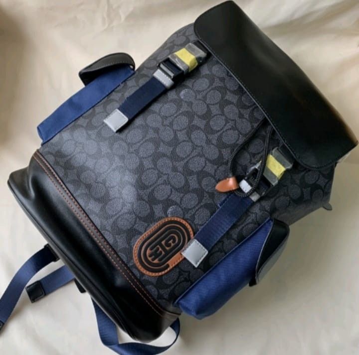 Rivington backpack in signature canvas hotsell with coach patch