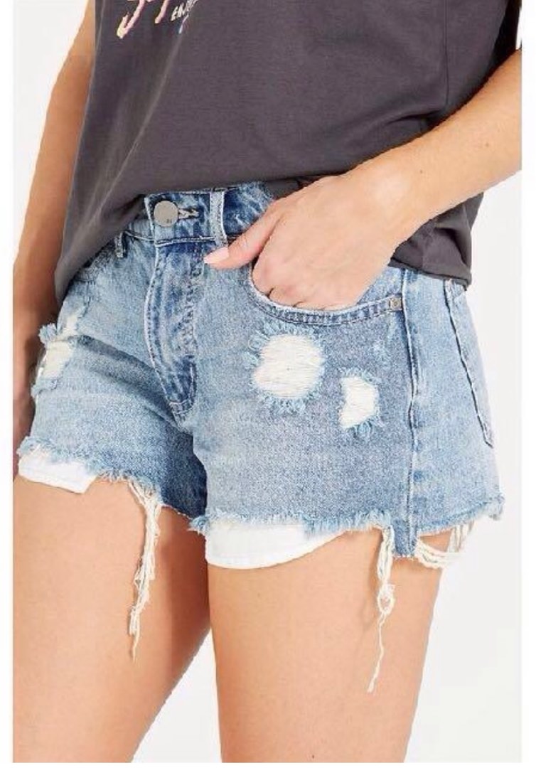 Cotton On Mid Rise Frayed Saturday Shorts US 10 Aus 12 Women s
