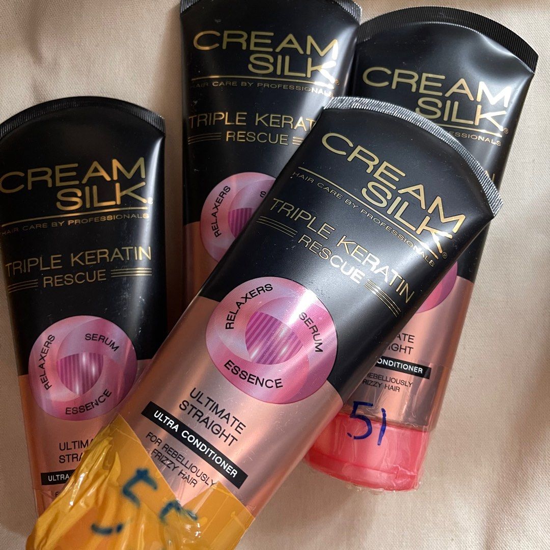 BRAND NEW creamsilk triple keratin rescue ultra hair conditioner 340mL pink cream  silk, Beauty & Personal Care, Hair on Carousell