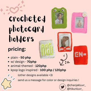 Crocheted Photocard Holders